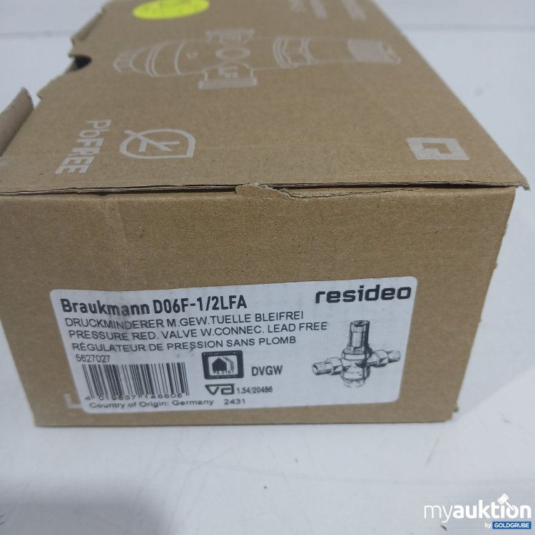 Artikel Nr. 522946 Artikel Nr. 522946: Resideo Braukmann D06F-1/2LFA Druckminderer