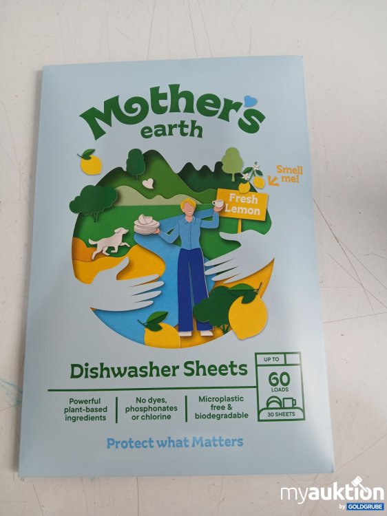 Artikel Nr. 994946: MOTHER'S earth Dishwasher Sheets Fresh Lemon 60 Wäscheladungen