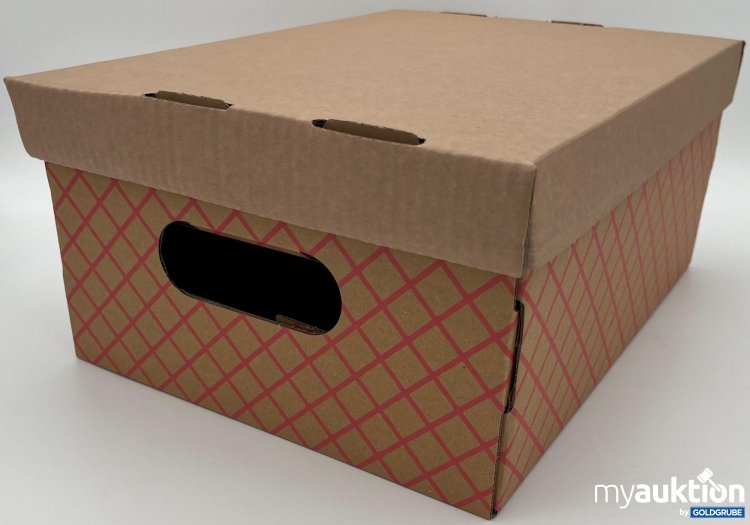 Artikel Nr. 429947 Artikel Nr. 429947: Aufbewahrungsbox Wellpappe Braun/Pink mit Deckel