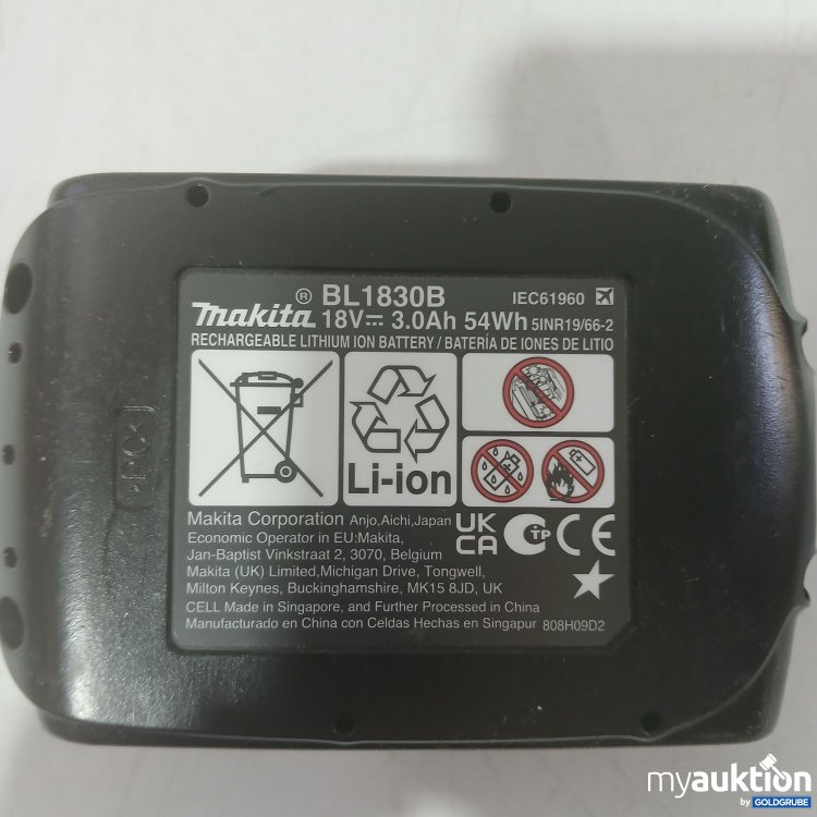 Artikel Nr. 445947 Artikel Nr. 445947: Makita Akku 18V BL1830B