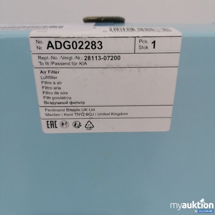 Artikel Nr. 834947: Blue Print Luftfilter ADG02283
