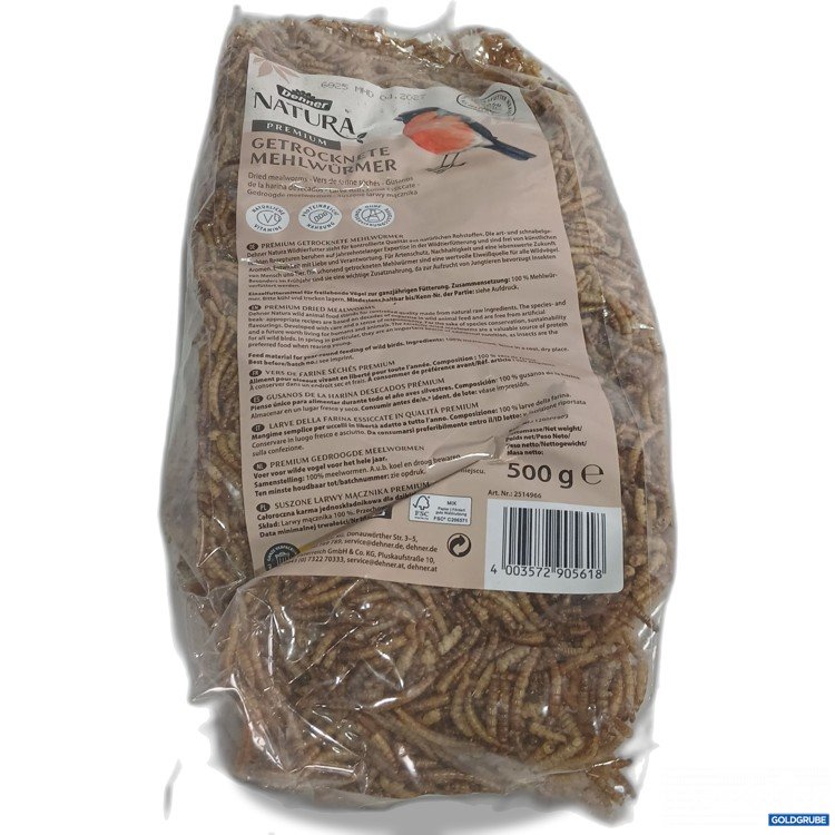 Artikel Nr. 950947:  Natura Premium getrocknete Mehlwürmer 500g