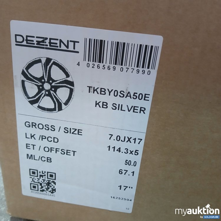 Artikel Nr. 966948: Dezent TKBY0SA50E KB Silver  7.0JX17 114.3x3 17"