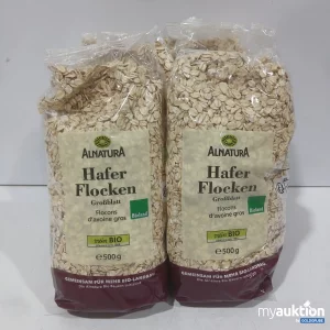 Auktion Alnatura Haferflocken Großblatt 6 x 500 g