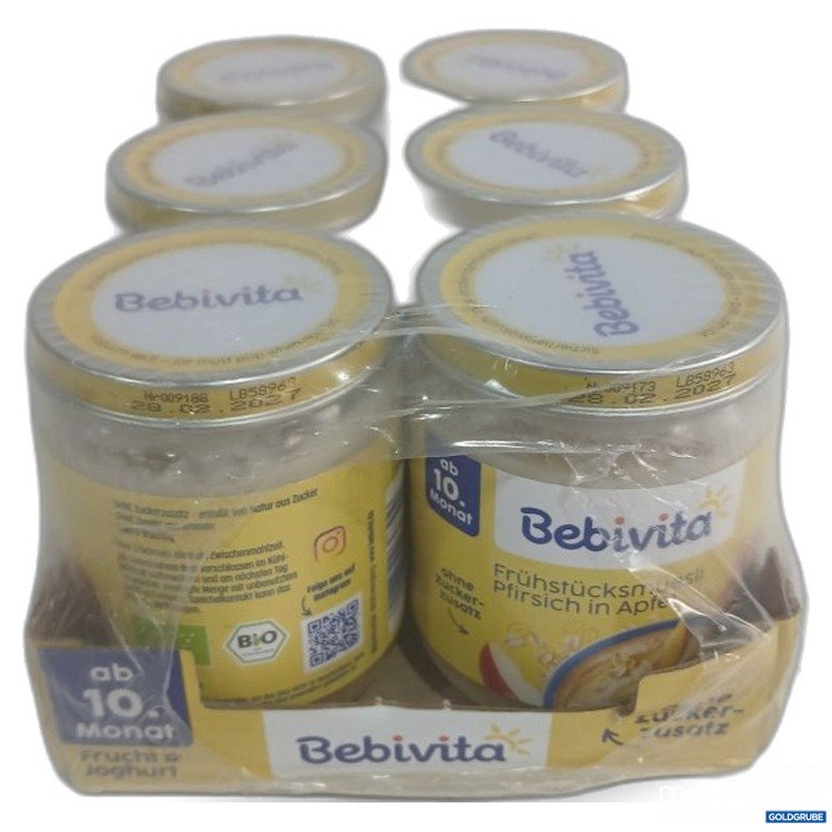Artikel Nr. 461950 Artikel Nr. 461950: Bebivita Frühstücksmüesli Pfirsich in Apfel 6x160g