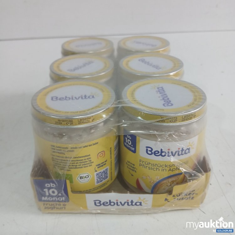 Artikel Nr. 461950 Artikel Nr. 461950: Bebivita Frühstücksmüesli Pfirsich in Apfel 6x160g