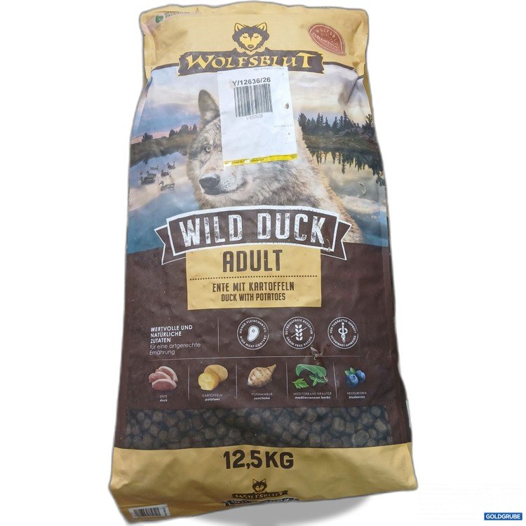 Artikel Nr. 990950 Artikel Nr. 990950: Wolfsblut Wild Duck Adult Hundefutter Ente mit Kartoffeln 12,5kg
