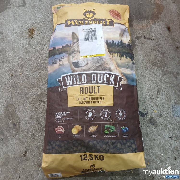 Artikel Nr. 990950 Artikel Nr. 990950: Wolfsblut Wild Duck Adult Hundefutter Ente mit Kartoffeln 12,5kg