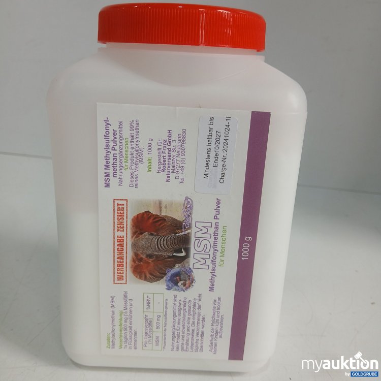 Artikel Nr. 991950 Artikel Nr. 991950: Robert Franz MSM Methylsulfonylmethan Pulver