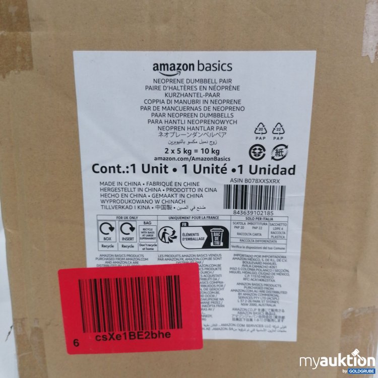 Artikel Nr. 825951: Amazon Basics Kurzhantel Paar 2x5Kg