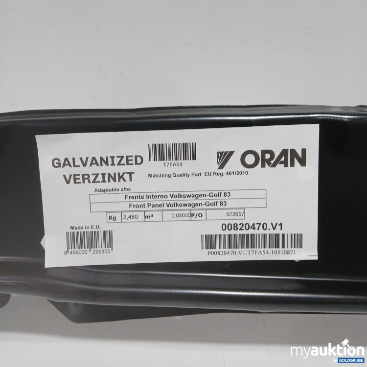 Artikel Nr. 887951 Artikel Nr. 887951: Oran Front Panel Volkswagen-Golf 83 00820470.V1