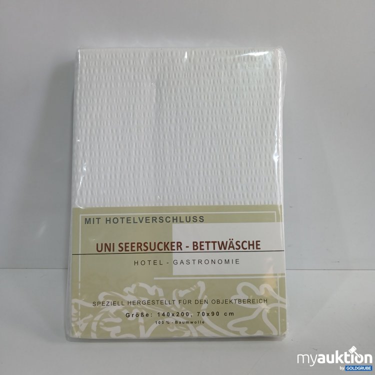Artikel Nr. 361954 Artikel Nr. 361954: Uni Seersucker Bettwäsche Hotel Gastronomie 140x200cm 70x90cm