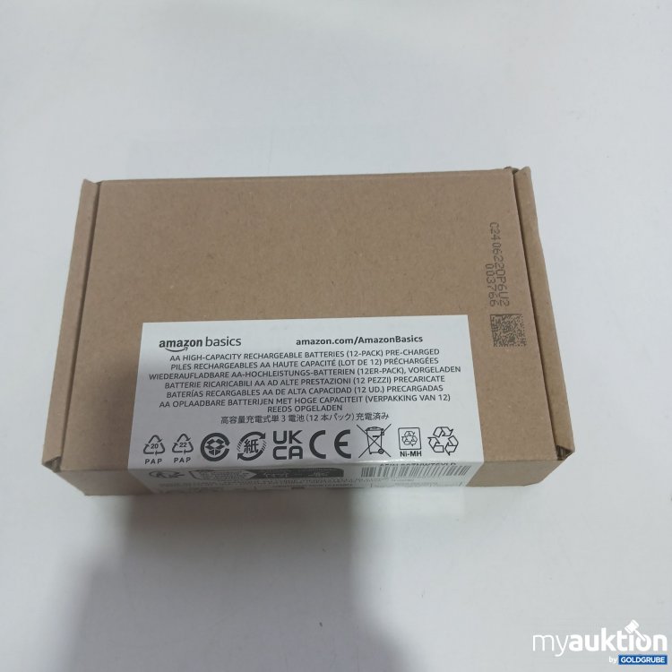 Artikel Nr. 398954 Artikel Nr. 398954: Amazon Basics Wiederaufladbare AA-Hochleistungs-Batterien 12er Pack