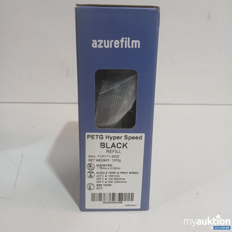 Artikel Nr. 468955: azurefilm PETG Hyper Speed Black Refill 1000g 1,75mm