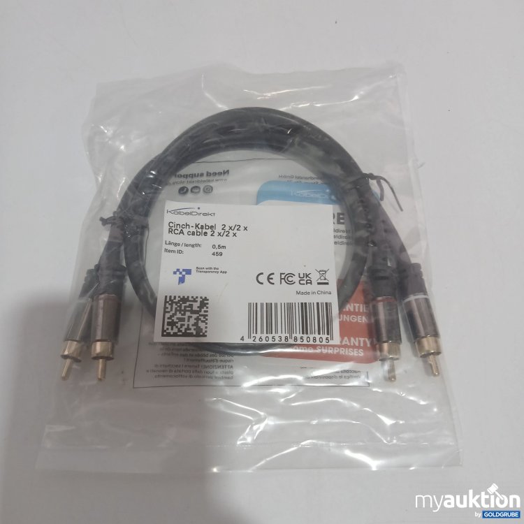 Artikel Nr. 845955 Artikel Nr. 845955: KabelDirekt Cinch-Kabel 2x/2x RCA cable 2x/2x