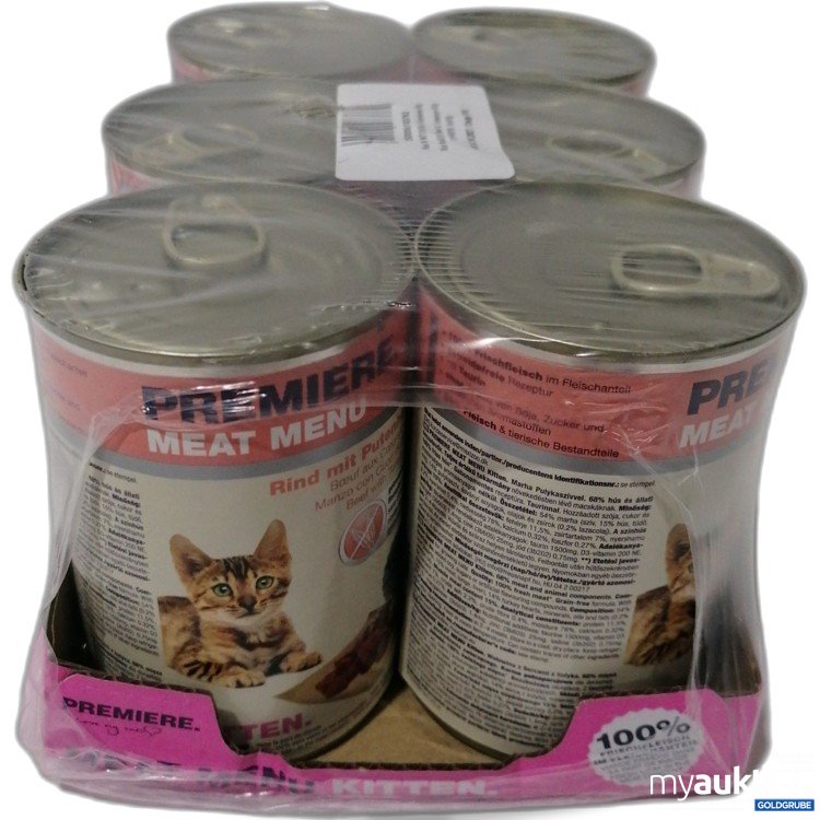 Artikel Nr. 897955: Premiere Kitten Rind mit Putenherzen 6x400g
