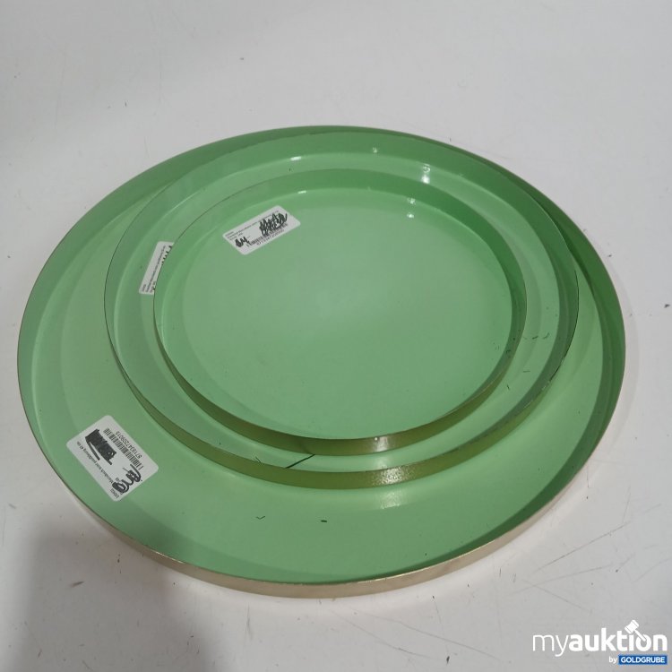 Artikel Nr. 928955: Dk Tablett Set grün 1x26cm 1x33cm 1x40cm