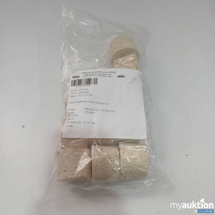 Artikel Nr. 873956: Fasskork 32x45/40 STD 10 Stück 9154866