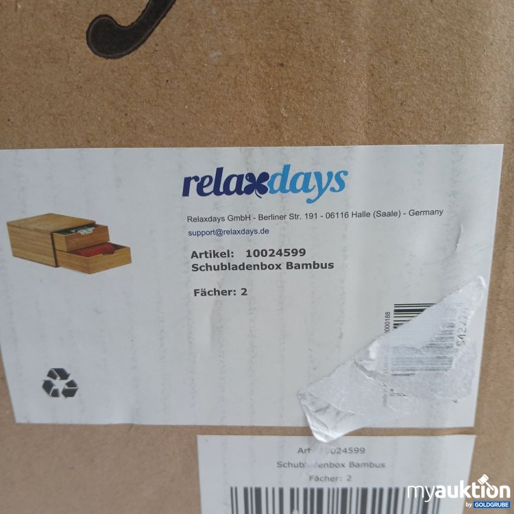 Artikel Nr. 956956: Relaxdays Schubladenbox Bambus 10024599 