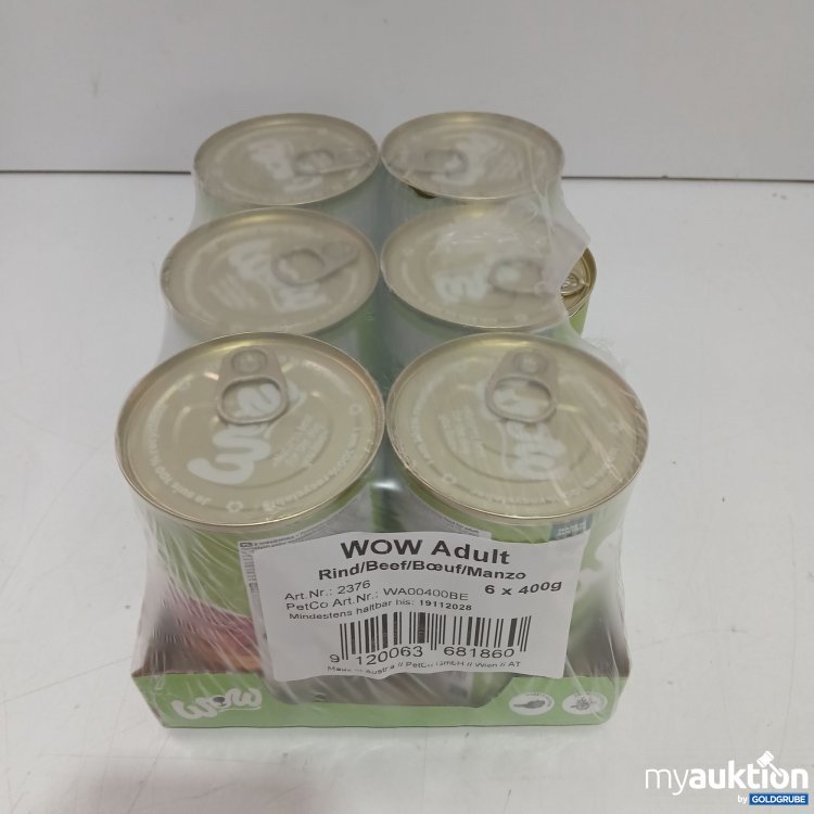 Artikel Nr. 980956 Artikel Nr. 980956: Wow Adult Rind Manzo 6x400g