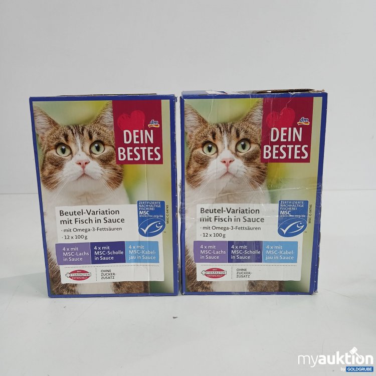 Artikel Nr. 804957 Artikel Nr. 804957: Dm Dein Bestes Katzenfutter Beutel Variation mit Fisch in Sauce 12x100g