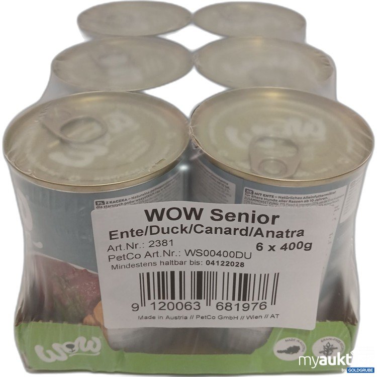Artikel Nr. 980957 Artikel Nr. 980957: WOW Senior Ente 6x400g
