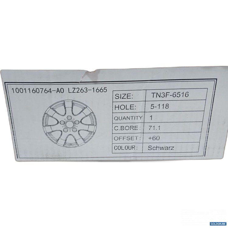 Artikel Nr. 441958: TN3F Felge TN3F-6516 5-118 2stk