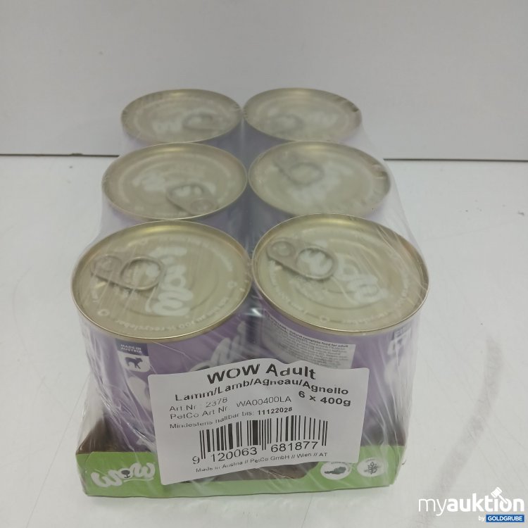 Artikel Nr. 980958 Artikel Nr. 980958: Wow Adult Lamm 6x400g