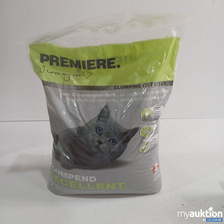 Artikel Nr. 464959: Premiere Klumpstreu Katzenstreu mit Zitronengras-Duft 12 kg