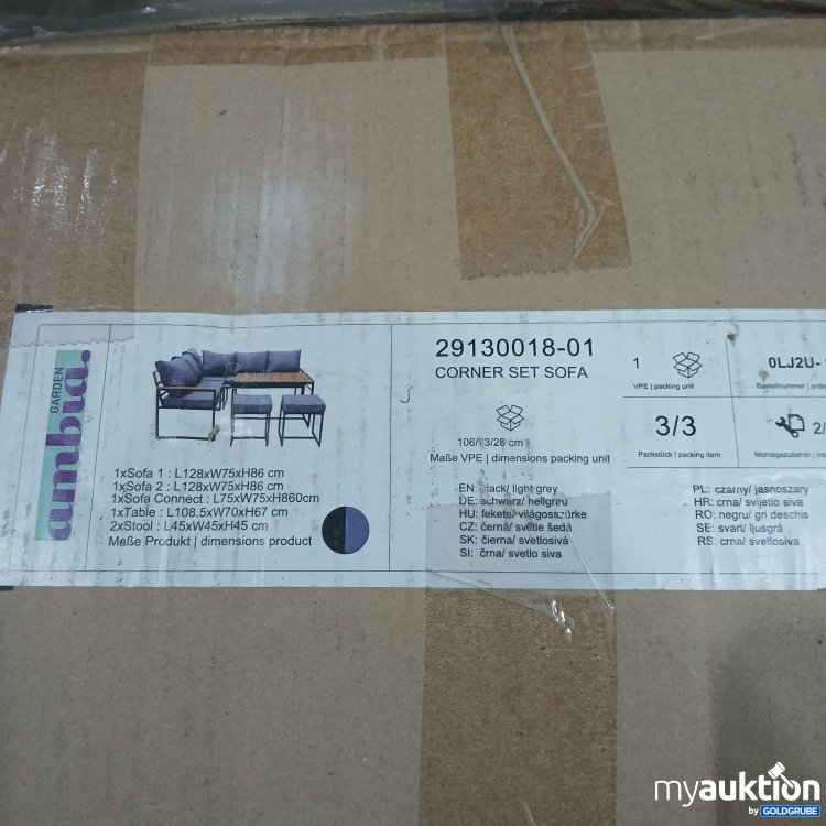 Artikel Nr. 888961 Artikel Nr. 888961: Ambia Garden Corner Set Sofa 29130018-01 schwarz/hellgrau