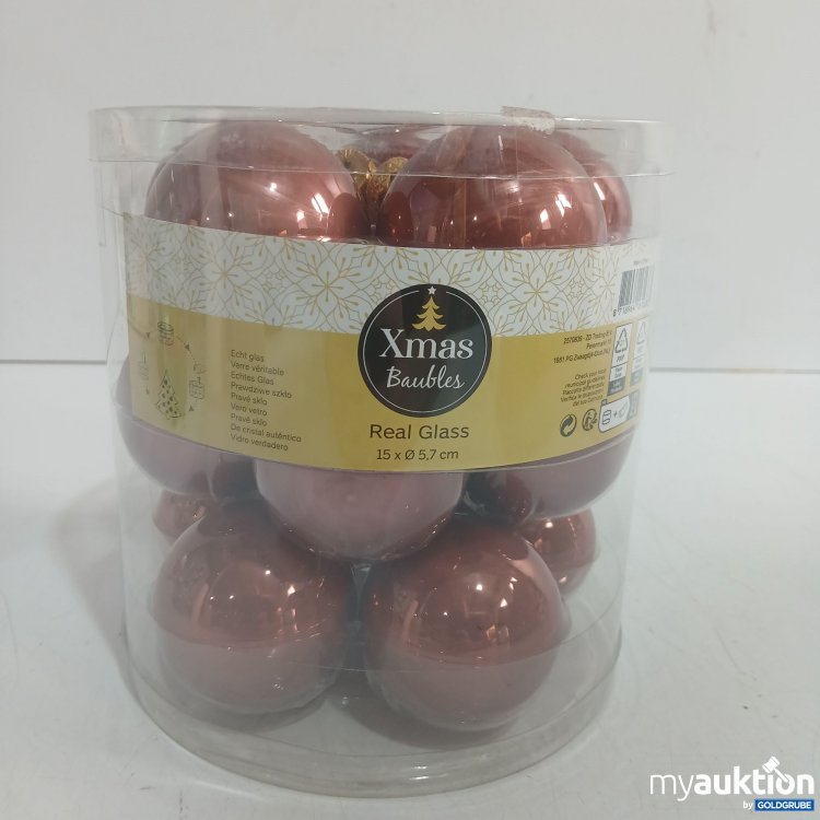 Artikel Nr. 939961: Xmas Baubles Real Glass 15x ø5,7cm 