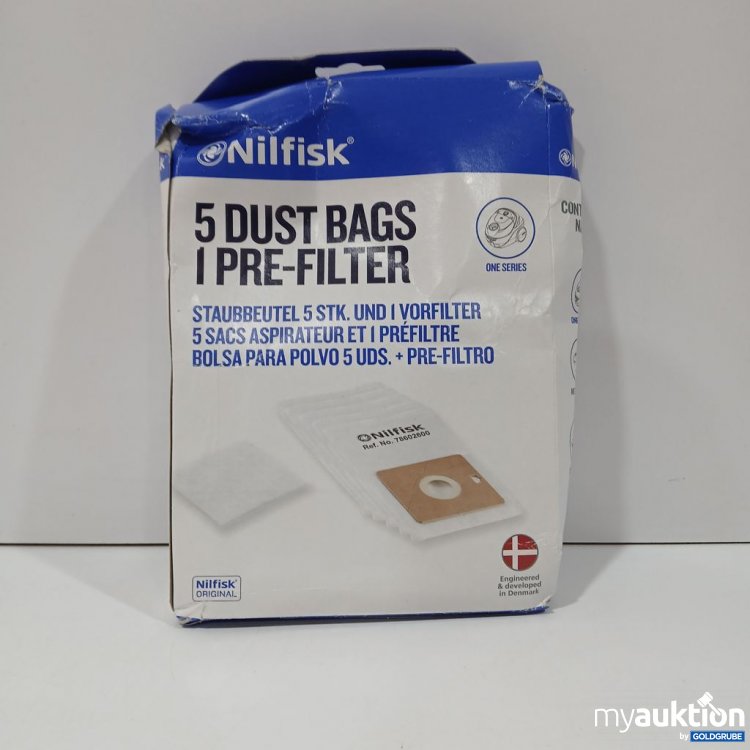 Artikel Nr. 961961: Nilfisk Staubbeutel 5 Stück + Vorfilter