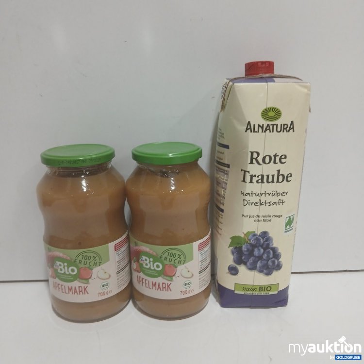 Artikel Nr. 478962 Artikel Nr. 478962: 2x700g bio Apfelmark 1x1l Alnatura Rote Traube Saft