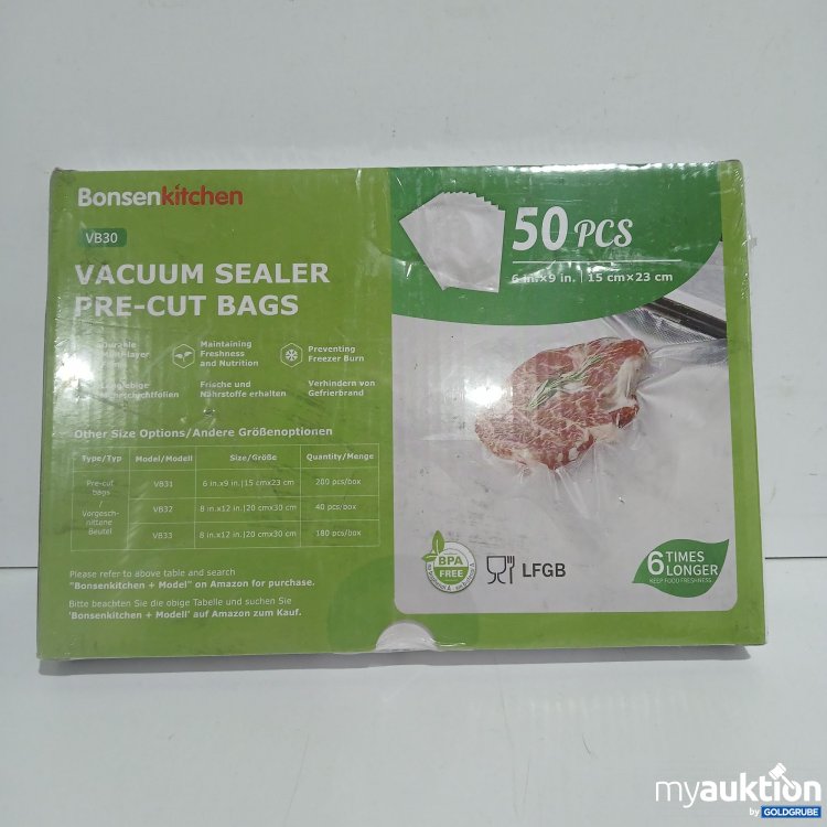 Artikel Nr. 893962: Bonsen Kitchen Vacuum Sealer Pre-Cut Bags 50Pcs VB30