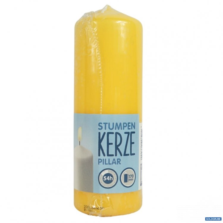 Artikel Nr. 917962: Stumpenkerze gelb 6 x 17 cm