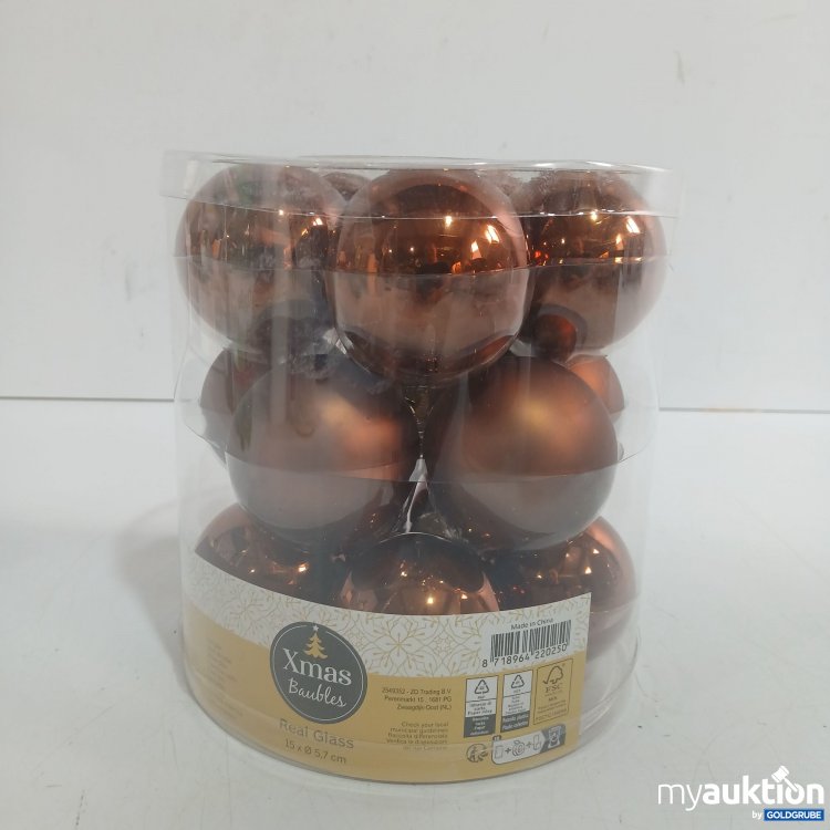 Artikel Nr. 939962: Xmas Baubles Real Glass 15x ø5,7cm 