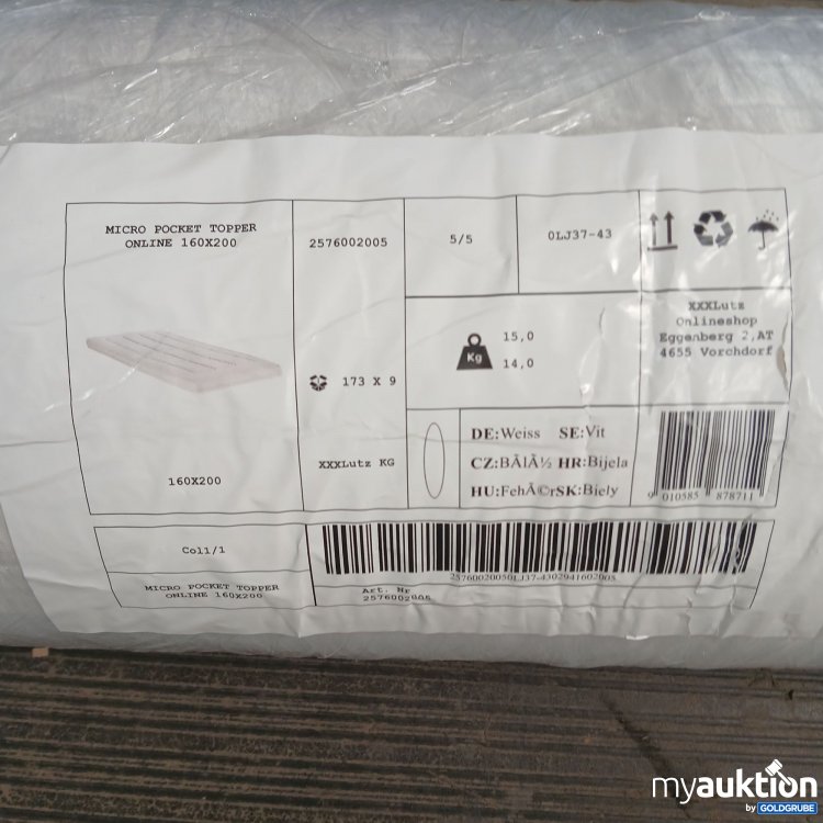 Artikel Nr. 966962: Micro Pocket Topper Online 160x200cm 