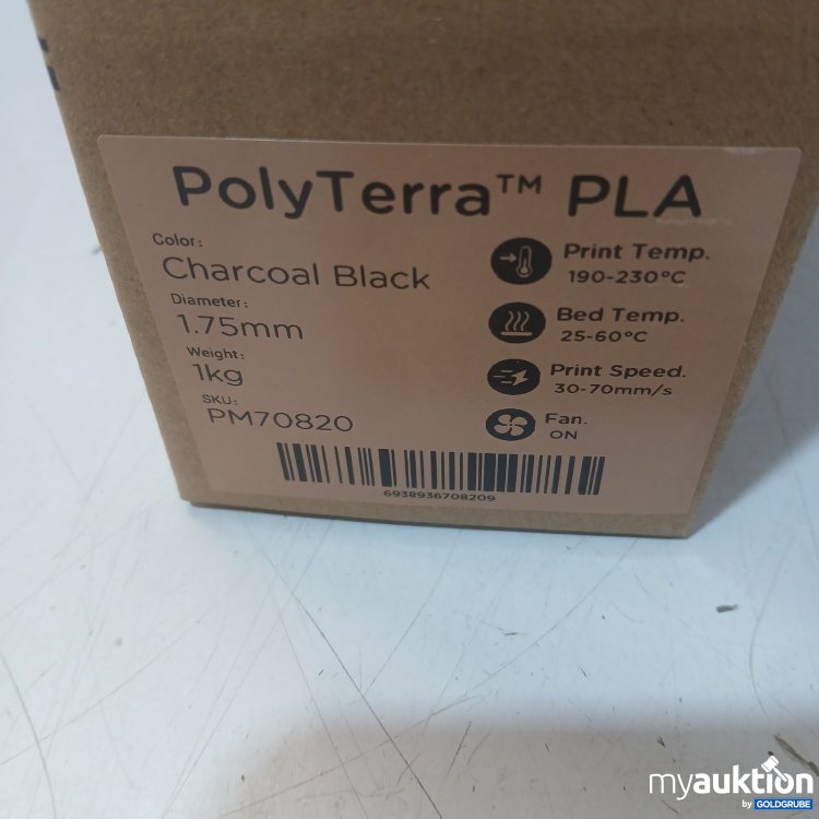 Artikel Nr. 467963 Artikel Nr. 467963: Polymaker PolyTerra PLA 1 kg 1,75 mm Charcoal Black 3D Druckerfilament