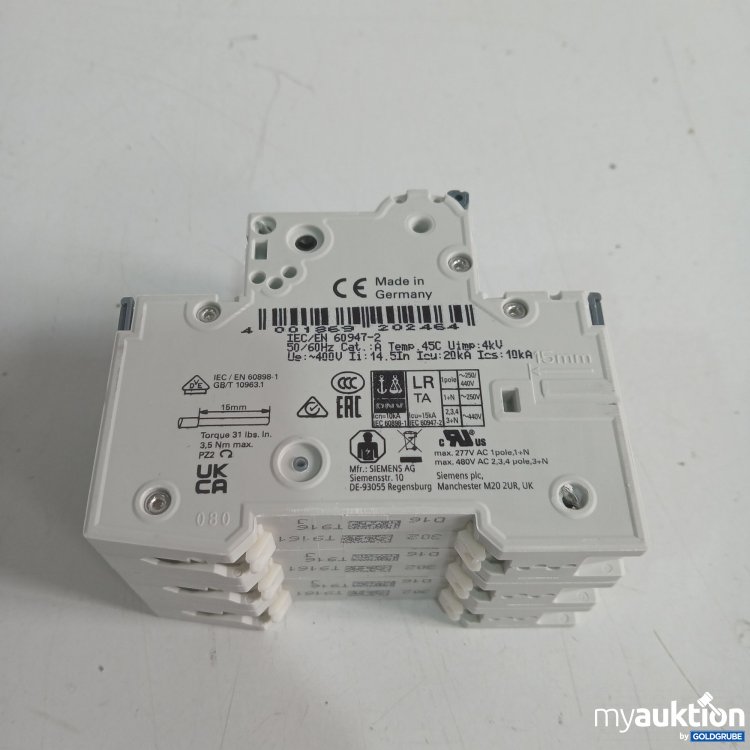 Artikel Nr. 956963: Siemens Leistungsschutzschalter 3polig 5SY4316-8  