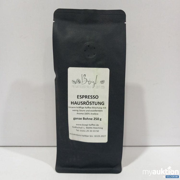Artikel Nr. 868964 Artikel Nr. 868964: Bögl Espresso Hausröstung ganze Bohne 250g