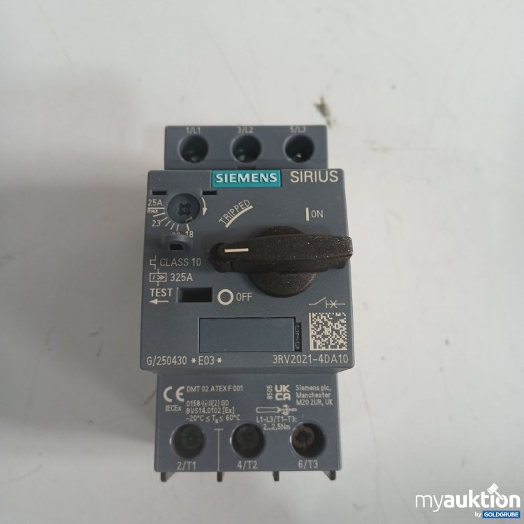 Artikel Nr. 956964: Siemens Sirius Leistungsschalter 3RV2021-4DA10 