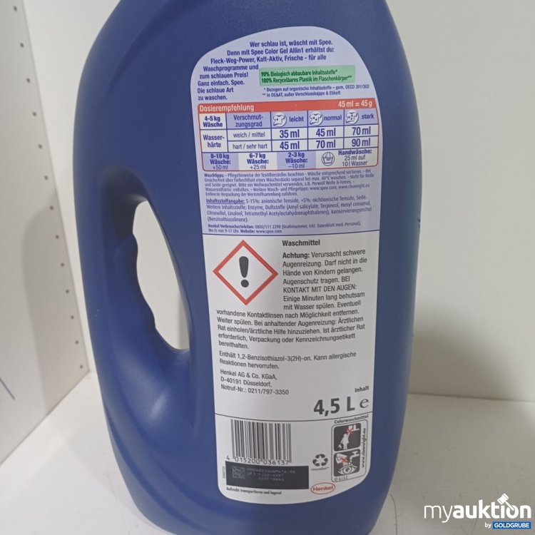Artikel Nr. 987964 Artikel Nr. 987964: Spee Color Gel 100 Wäschen 4.5 l