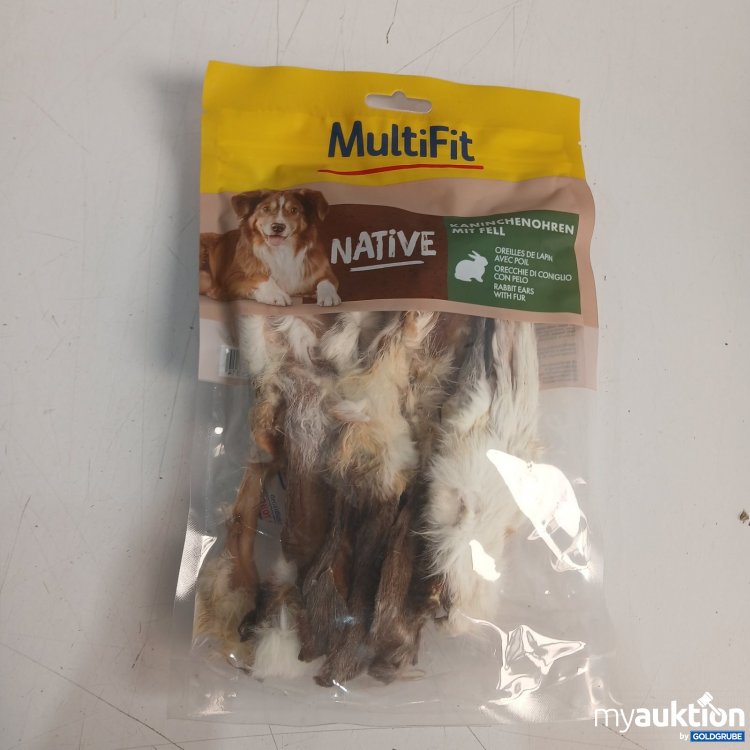 Artikel Nr. 463965: MultiFit Native Kaninchenohren mit Fell Hundesnack 100g