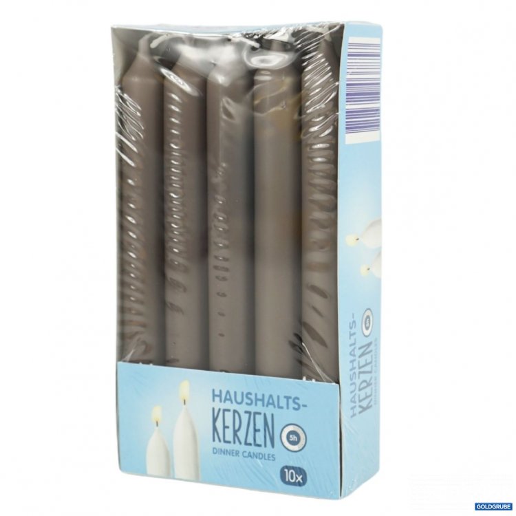 Artikel Nr. 917965: Haushaltskerzen grau 2 x 16 cm 10 Stück