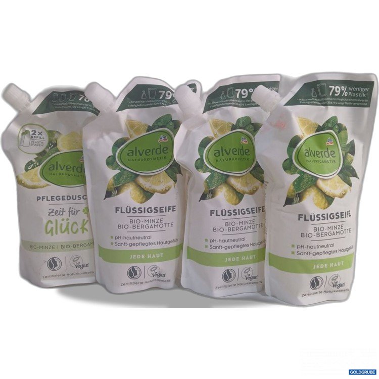 Artikel Nr. 952965: alverde Flüssigseife Bio-Minze Bio-Bergamotte 4x500ml