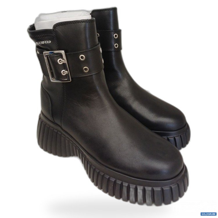Artikel Nr. 976966 Artikel Nr. 976966: Karl Lagerfeld Kreeper Wedge Buckle Midi Boot