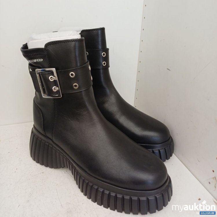 Artikel Nr. 976966 Artikel Nr. 976966: Karl Lagerfeld Kreeper Wedge Buckle Midi Boot