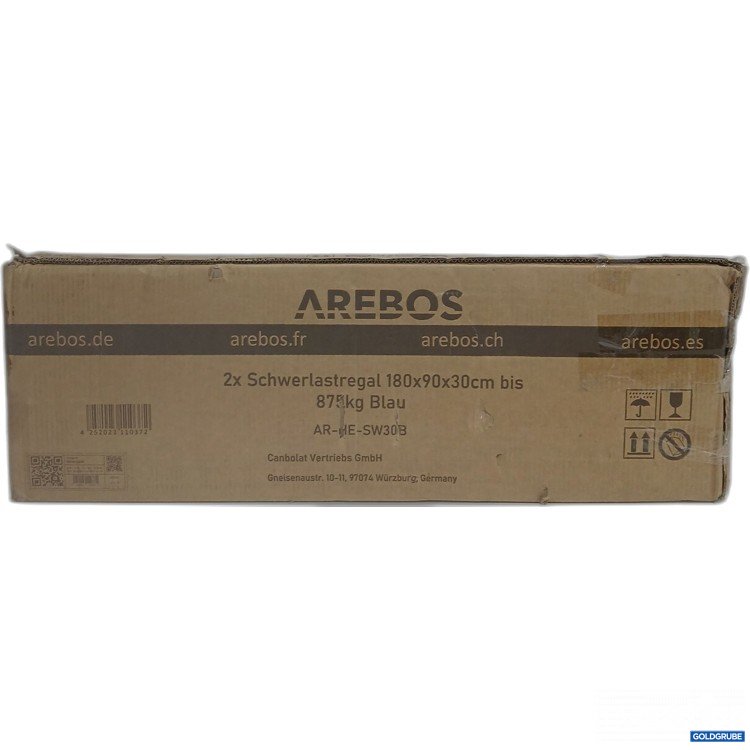 Artikel Nr. 978966: Arebos 2x Schwerlastregal 180x90x30cm bis 875kg blau AR-HE-SW30B 