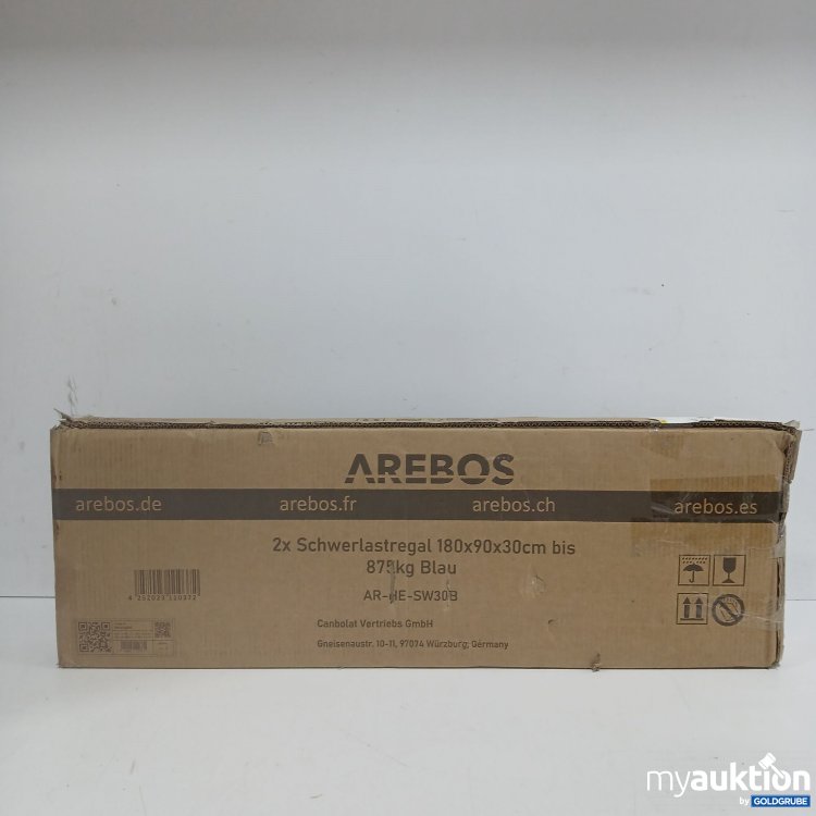 Artikel Nr. 978966: Arebos 2x Schwerlastregal 180x90x30cm bis 875kg blau AR-HE-SW30B 