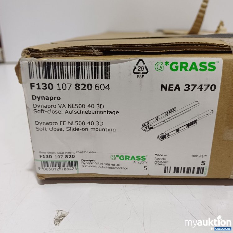 Artikel Nr. 446967 Artikel Nr. 446967: Grass Dynapro Unterflur-Führungssystem für Holzschubkästen NEA 37470